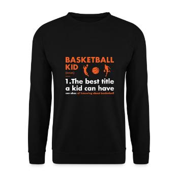 Sport Kid Definition Basketball - Unisex Sweatshirt - black - Front - Alina (178cm) & Michal (187cm)