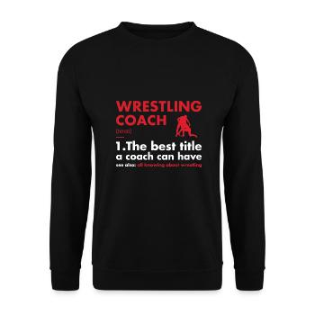 Sport Coach Definition Wrestling - Unisex Pullover - Schwarz - Vorne - Alina (178cm) & Michal (187cm)