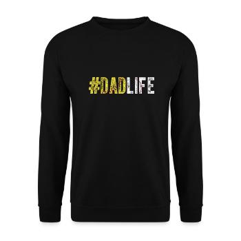 Dad Life Softball Daddy Baseball Sports Lover - Unisex Sweatshirt - black - Front - Alina (178cm) & Michal (187cm)