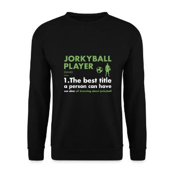 Sport Player Definition Jorkyball - Unisex Sweatshirt - black - Front - Alina (178cm) & Michal (187cm)