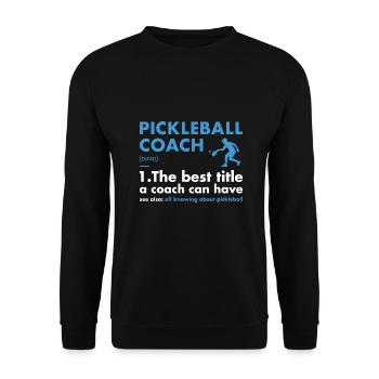 Sport Coach Definition Pickleball - Unisex Pullover - Schwarz - Vorne - Alina (178cm) & Michal (187cm)