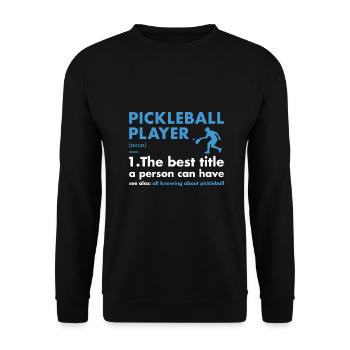 Sport Player Definition Pickleball - Unisex Sweatshirt - black - Front - Alina (178cm) & Michal (187cm)