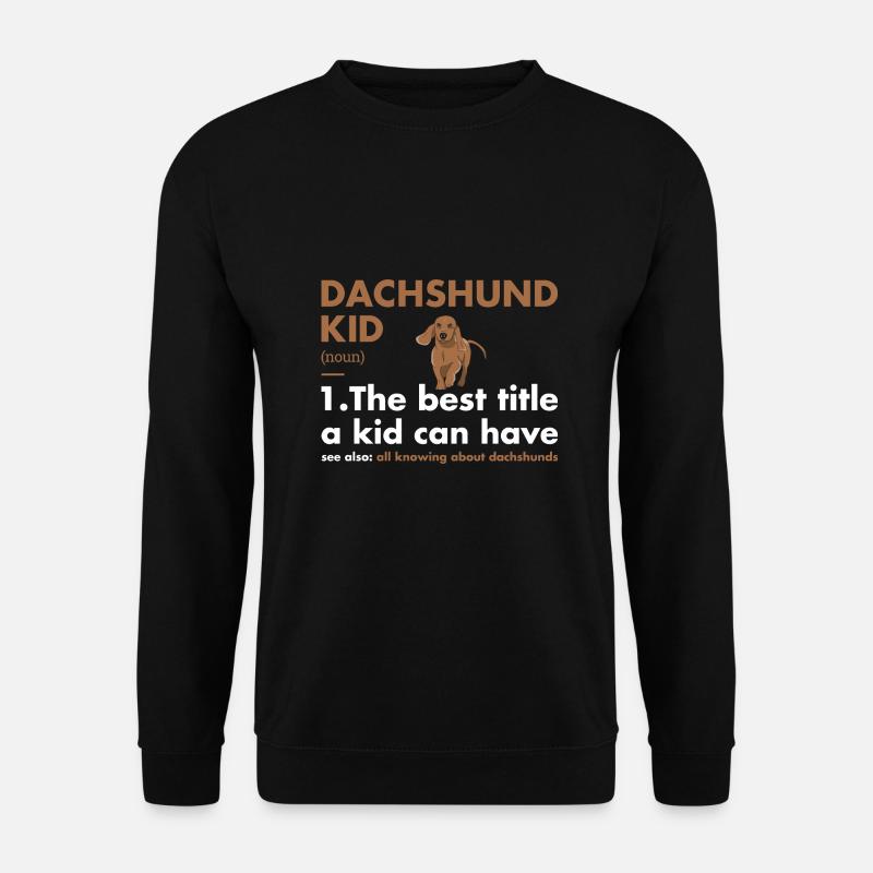 Dachshund Kid Definition - Unisex Sweatshirt - black