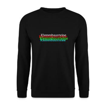 Klemmbau - Unisex Pullover - Schwarz - Vorne - Alina (178cm) & Michal (187cm)
