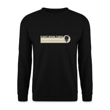 Plant more trees Umweltschutz Erde Klimawandel - Unisex Pullover - Schwarz - Vorne - Alina (178cm) & Michal (187cm)
