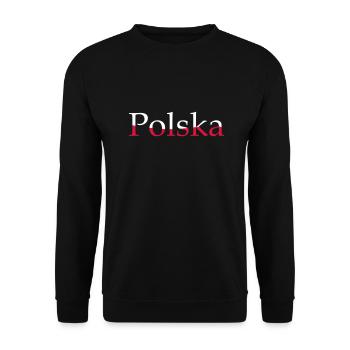 Polska - Poland - Unisex Sweatshirt - black - Front - Alina (178cm) & Michal (187cm)