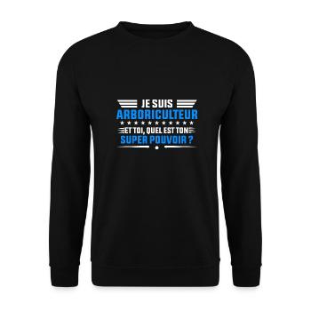 je suis arboriculteur idée cadeau arboriculteur - Sweat-shirt Unisexe - noir - Devant - Alina (178cm) & Michal (187cm)