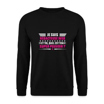 Je Suis Rédacteuse web idée cadeau femme shirt - Sweat-shirt Unisexe - noir - Devant - Alina (178cm) & Michal (187cm)