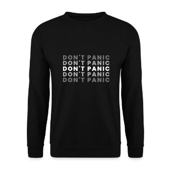 Don't Panic - Unisex Sweatshirt - black - Front - Alina (178cm) & Michal (187cm)