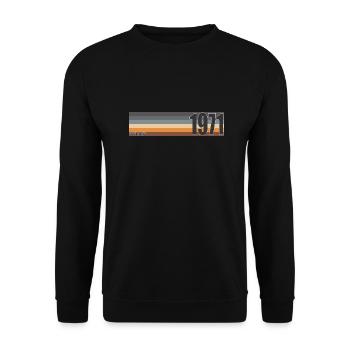 Established 1971 Classic original birthday gift - Unisex Sweatshirt - black - Front - Alina (178cm) & Michal (187cm)