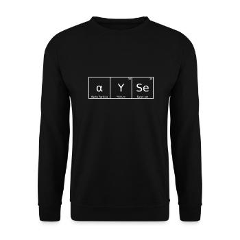 Ayse Name First Name Chemistry Periodic Table Elements - Unisex Sweatshirt - black - Front - Alina (178cm) & Michal (187cm)