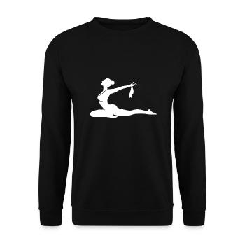 Méditation et Yoga Expression de la puissance et de l’élégance - Sweat-shirt Unisexe - noir - Devant - Alina (178cm) & Michal (187cm)