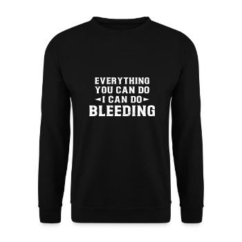 Feminism Saying Gift Vintage Emancipation - Unisex Sweatshirt - black - Front - Alina (178cm) & Michal (187cm)
