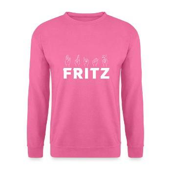 Langue des signes Fritz - Sweat-shirt Unisexe - rose - Devant