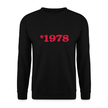 Geburtstag - geboren im Jahr *1978 - Unisex Pullover - Schwarz - Vorne - Alina (178cm) & Michal (187cm)