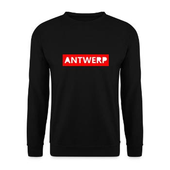Antwerp Red - Unisex Sweatshirt - black - Front - Alina (178cm) & Michal (187cm)