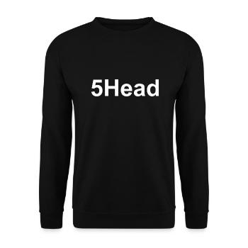 5Head - Gaming Stream Chat Meme - Unisex Pullover - Schwarz - Vorne - Alina (178cm) & Michal (187cm)