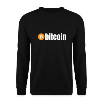 Bitcoin (Bitcoin) - Unisex Pullover - Schwarz - Vorne - Alina (178cm) & Michal (187cm)