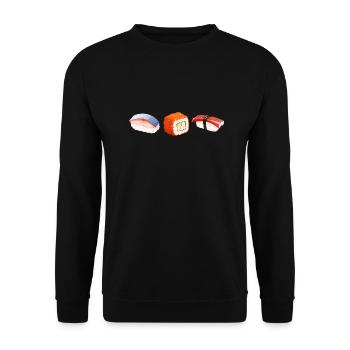 Sushi - Unisex Sweatshirt - black - Front - Alina (178cm) & Michal (187cm)