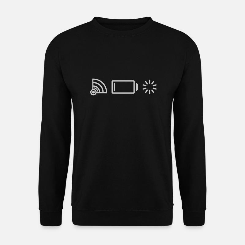 Logos no connection battery - Unisex Sweatshirt - black