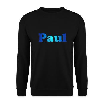 Paul blau - Unisex Pullover - Schwarz - Vorne - Alina (178cm) & Michal (187cm)