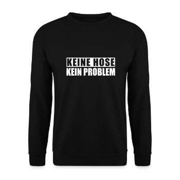 Lustige Sprüche Humor Funny Fun Witzige Sprüche - Unisex Pullover - Schwarz - Vorne - Alina (178cm) & Michal (187cm)
