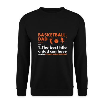 Sport Dad Definition Basketball - Unisex Sweatshirt - black - Front - Alina (178cm) & Michal (187cm)