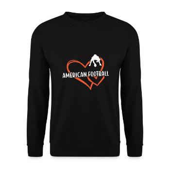 Sport Heart American Football - Unisex Pullover - Schwarz - Vorne - Alina (178cm) & Michal (187cm)