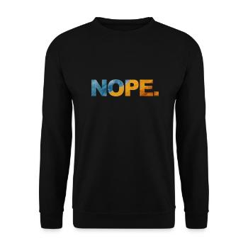 NOPE - sei kein ja-Sager! - Unisex Pullover - Schwarz - Vorne - Alina (178cm) & Michal (187cm)