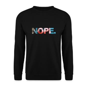 NOPE - ne soyez pas un béni-oui-oui! - Sweat-shirt Unisexe - noir - Devant - Alina (178cm) & Michal (187cm)