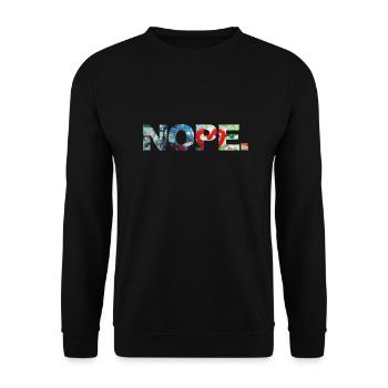 NOPE - ne soyez pas un béni-oui-oui! - Sweat-shirt Unisexe - noir - Devant - Alina (178cm) & Michal (187cm)