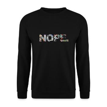 NOPE - ne soyez pas un béni-oui-oui! - Sweat-shirt Unisexe - noir - Devant - Alina (178cm) & Michal (187cm)