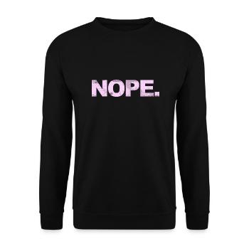 NOPE - don't be a yes-man! - Unisex Sweatshirt - black - Front - Alina (178cm) & Michal (187cm)