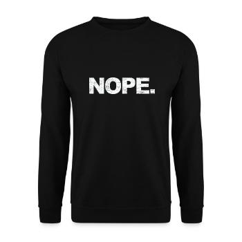 NOPE - don't be a yes-man! - Unisex Sweatshirt - black - Front - Alina (178cm) & Michal (187cm)