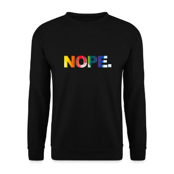 NOPE - ne soyez pas un béni-oui-oui! - Sweat-shirt Unisexe - noir - Devant - Alina (178cm) & Michal (187cm)