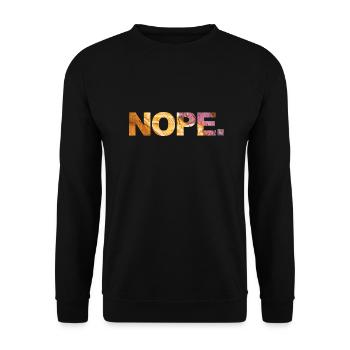 NOPE - don't be a yes-man! - Unisex Sweatshirt - black - Front - Alina (178cm) & Michal (187cm)