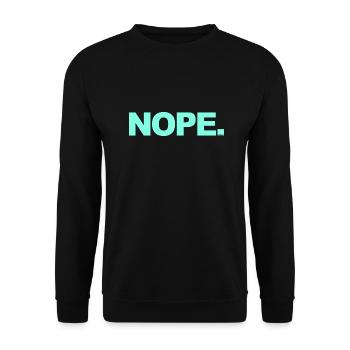 NOPE - don't be a yes person! - Unisex Pullover - Schwarz - Vorne - Alina (178cm) & Michal (187cm)