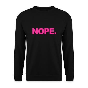 NOPE - don't be a yes person! - Sweat-shirt Unisexe - noir - Devant - Alina (178cm) & Michal (187cm)