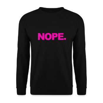 NOPE - don't be a yes-man! - Unisex Sweatshirt - black - Front - Alina (178cm) & Michal (187cm)
