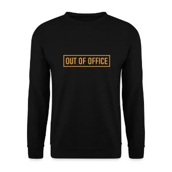 out of office - Nicht im Büro - ausserhaus - Unisex Pullover - Schwarz - Vorne - Alina (178cm) & Michal (187cm)