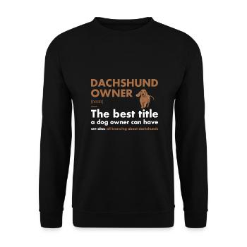 Dachshund Owner Definition - Unisex Sweatshirt - black - Front - Alina (178cm) & Michal (187cm)