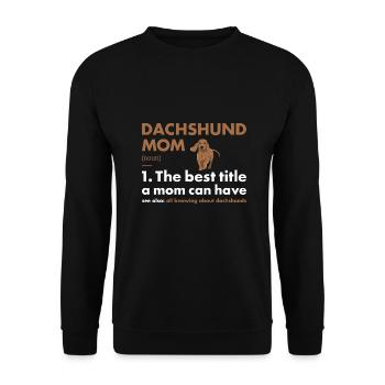 Dachshund Mom Definition - Unisex Sweatshirt - black - Front - Alina (178cm) & Michal (187cm)