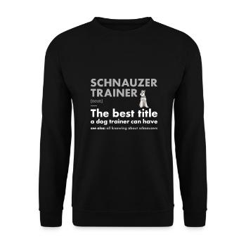 Schnauzer Trainer Definiton - Sweat-shirt Unisexe - noir - Devant - Alina (178cm) & Michal (187cm)