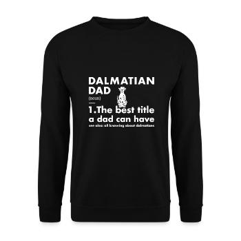 Dalmatian Dad Definition - Unisex Pullover - Schwarz - Vorne - Alina (178cm) & Michal (187cm)