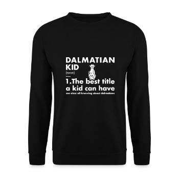 Dalmatian Kid Definition - Unisex Sweatshirt - black - Front - Alina (178cm) & Michal (187cm)