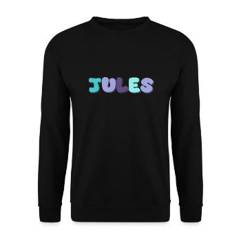 Name - Jules - Unisex Sweatshirt - black - Front - Alina (178cm) & Michal (187cm)