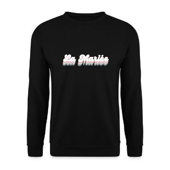 Die Retro-Braut - passendes T-Shirt - Unisex Pullover - Schwarz - Vorne - Alina (178cm) & Michal (187cm)