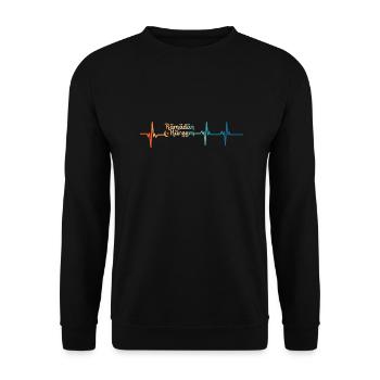 Ramadan Kareem Heartbeat - Unisex Sweatshirt - black - Front - Alina (178cm) & Michal (187cm)