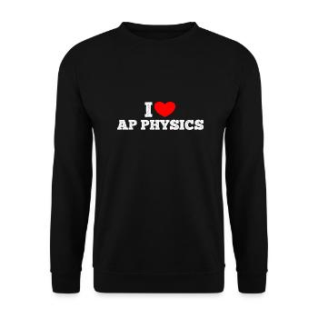 AP Physics Funny High School AP Class Survivor - Unisex Sweatshirt - black - Front - Alina (178cm) & Michal (187cm)