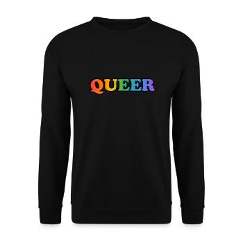 Queer - Unisex Sweatshirt - black - Front - Alina (178cm) & Michal (187cm)